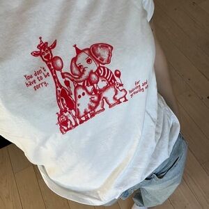 Harry Styles Matilda White and Red Graphic T-Shirt